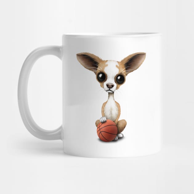 Chihuahua Puppy Dog Playing With Basketball by jeffbartels